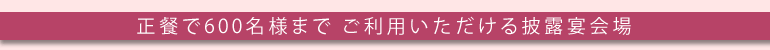 披露宴会場・四万十　2F