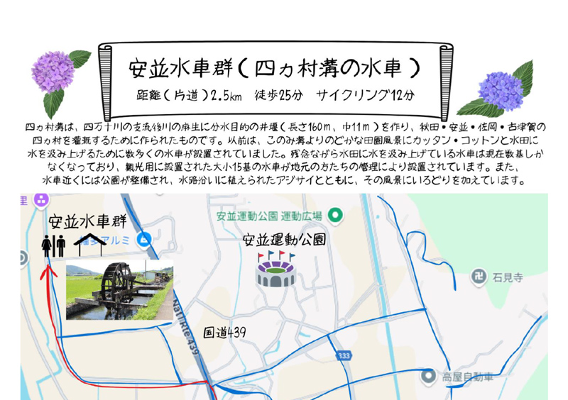 安並水車群（四カ村溝の水車）